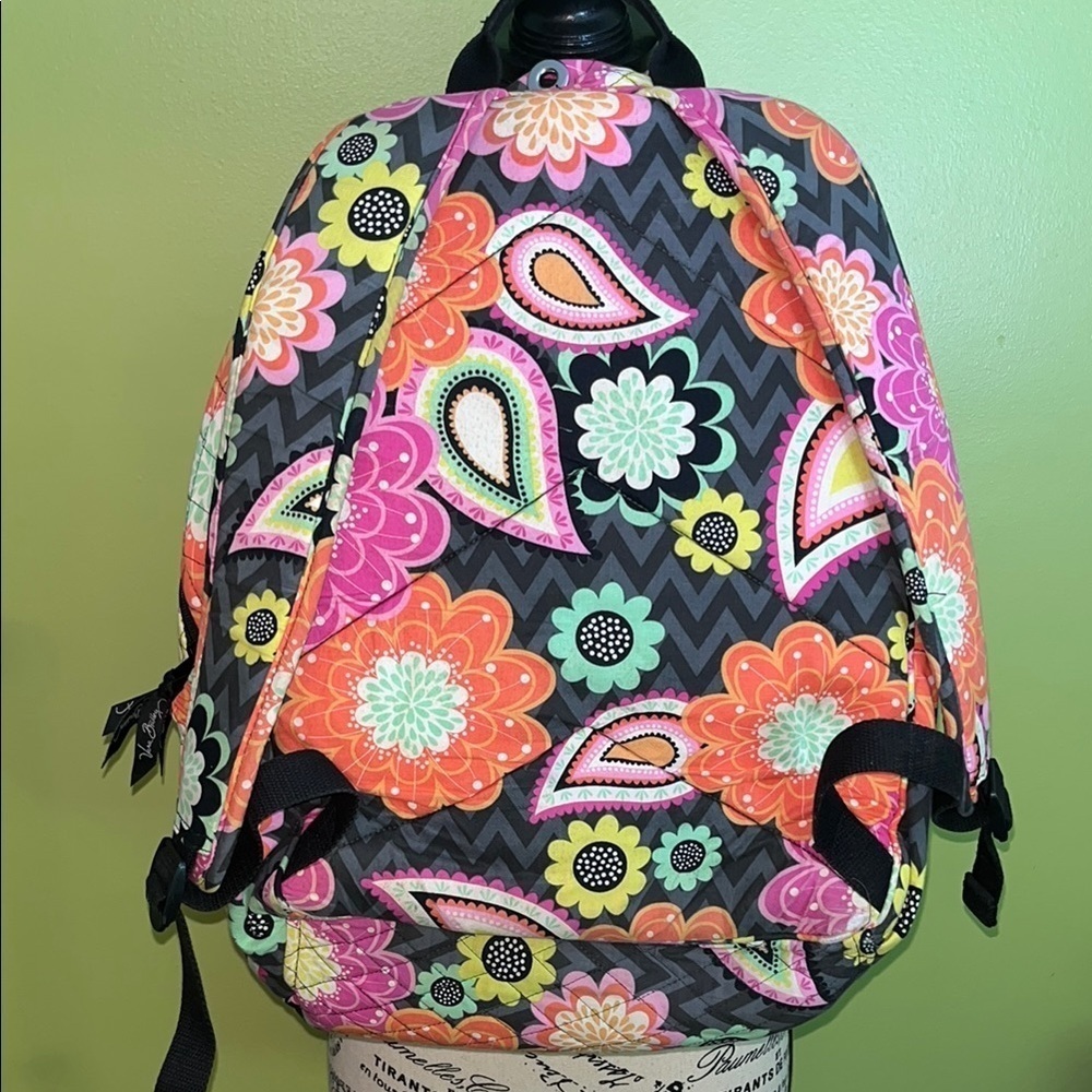 Vera Bradley Ziggy Zinnia Floral Multicolor Backpack - Gem